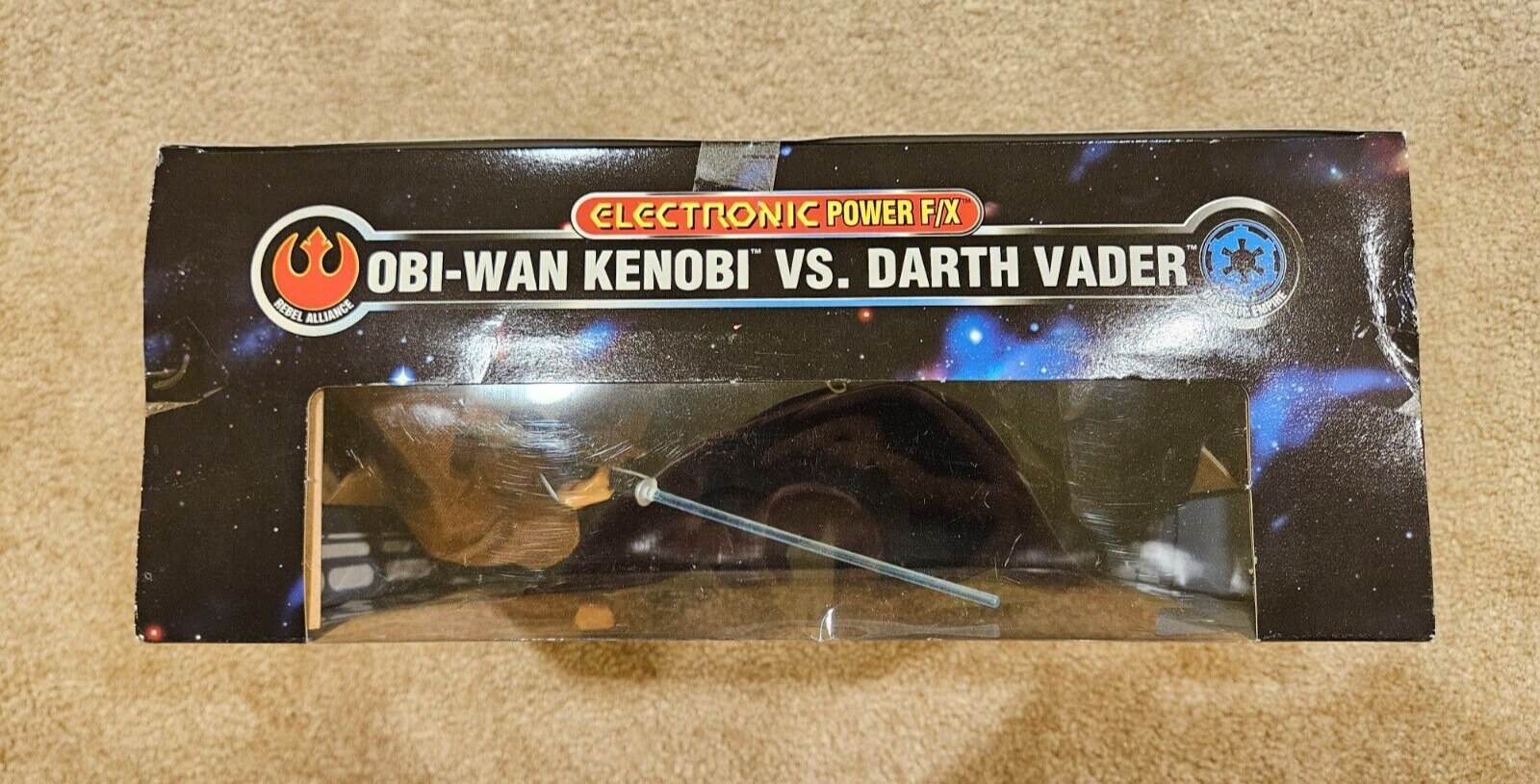 Star Wars Collector Series Electronic Obi Wan Kenobi vs Darth Vader 12 inch MIB Kenner - фотография #9