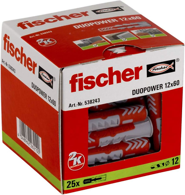 fischer Wall Plug, Grey/red Fischer Not Applicable