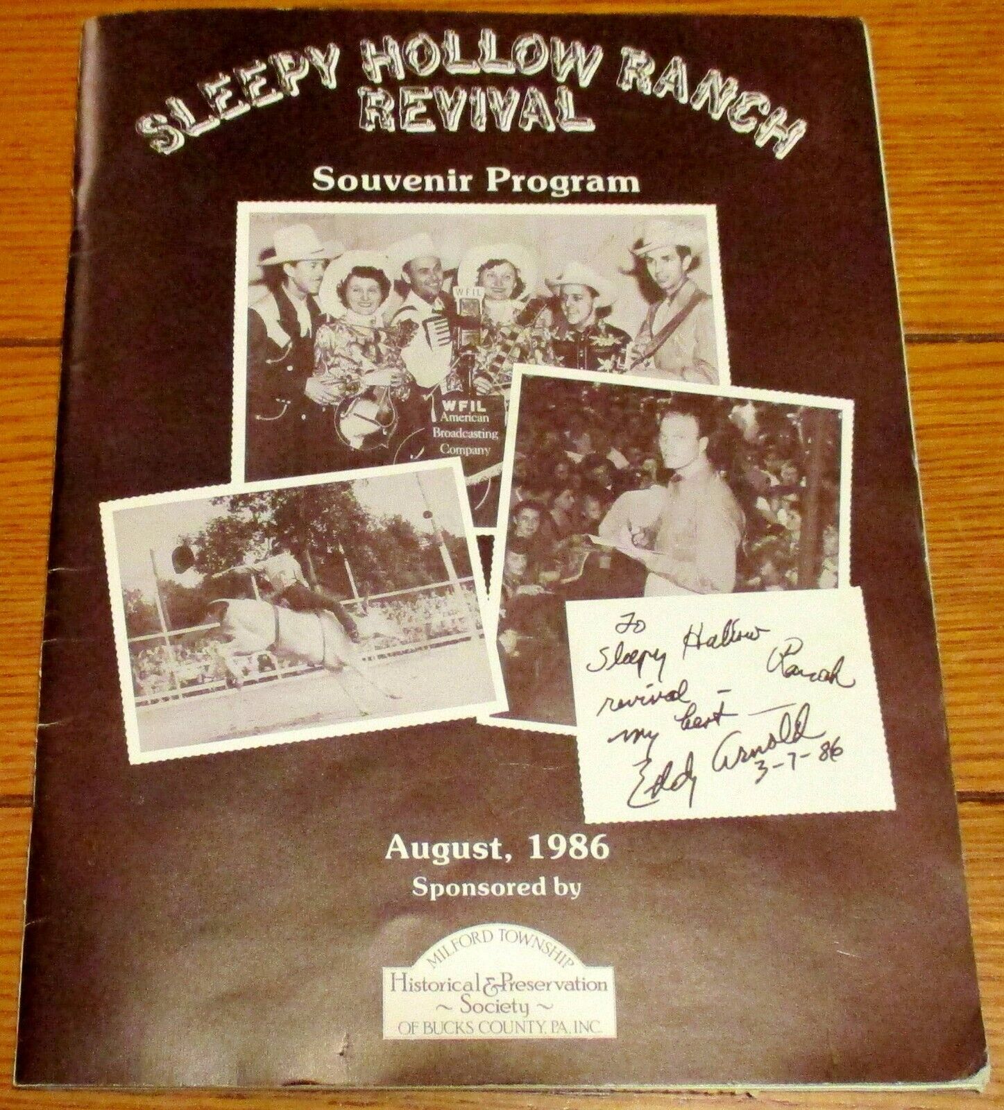 Sleepy Hollow Ranch Revival Souvenir Program  August, 17 1986  Bucks County, Pa. Без бренда