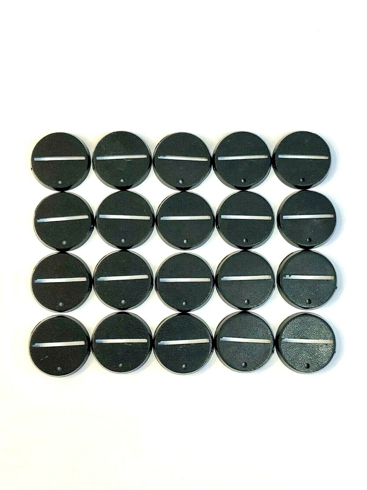 Lot Of 20 32mm Round SLOT Bases For Warhammer 40k + AoS Games Workshop Bitz  Unbranded Does not apply