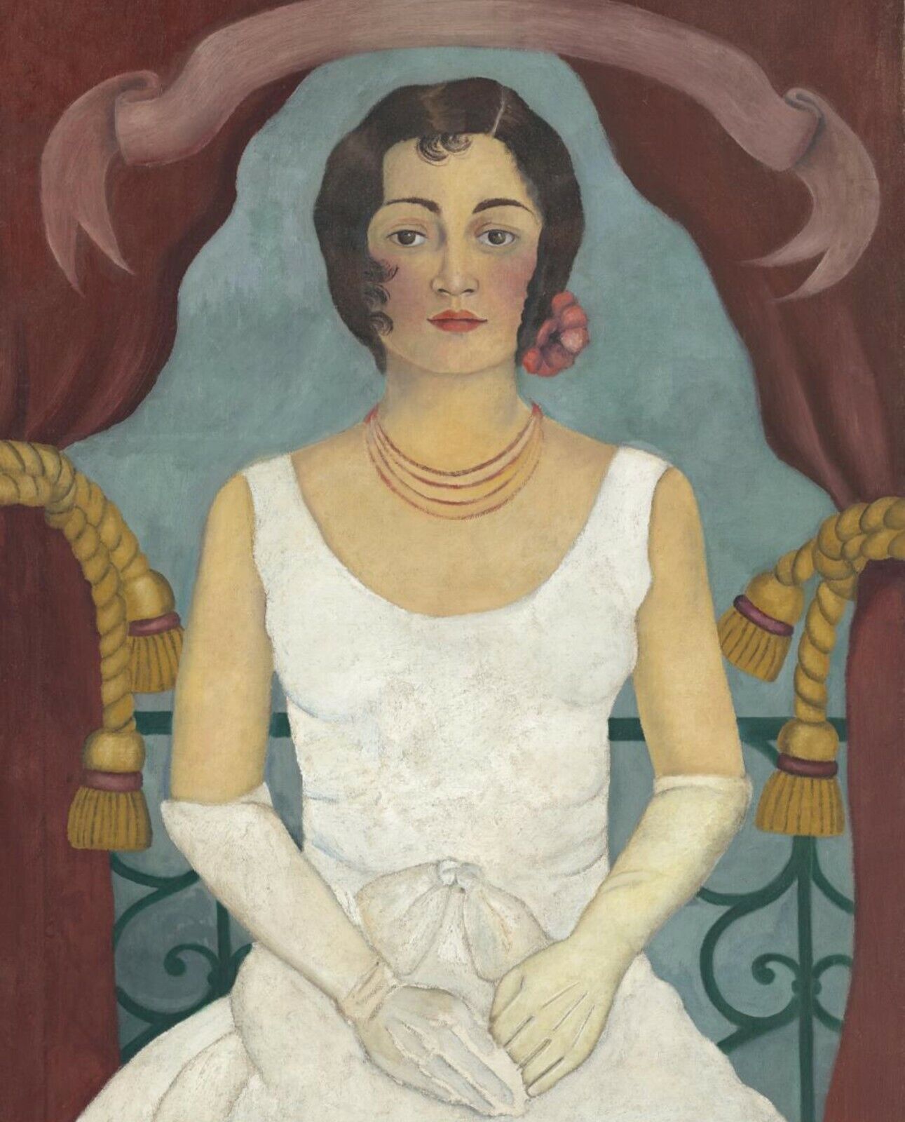 Print - Frida Kahlo "Portrait of a Lady in White" (circa 1929) Без бренда