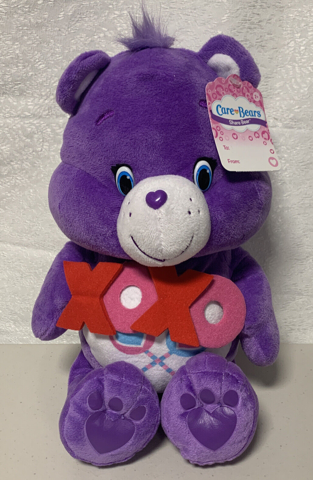 Care Bears Share Bear 15" Jumbo Plush Valentines XOXO Hugs Kisses C American Greetings