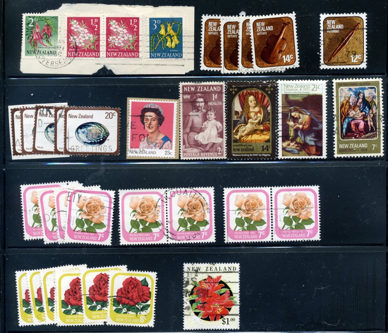 New Zealand Stamp Collection Lot of 205 Без бренда - фотография #4