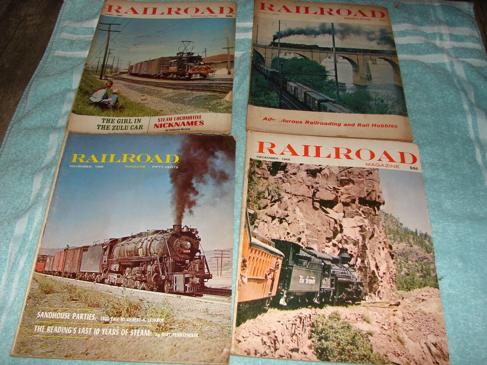 lot of {9} vintage 60's & 70's  magazines {railroad magazine} transportation