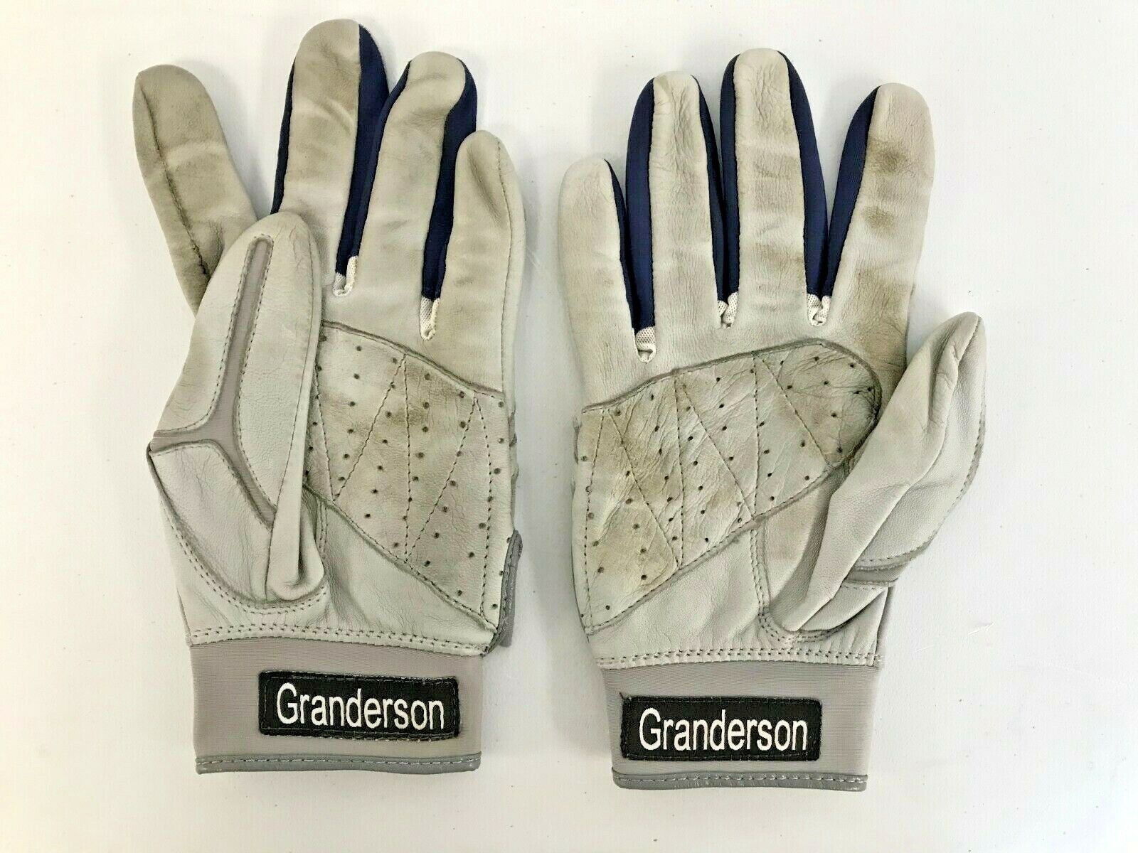 CURTIS GRANDERSON (Yankees) SIGNED (2) 2012 Game Used Grey Batting Gloves Без бренда - фотография #2