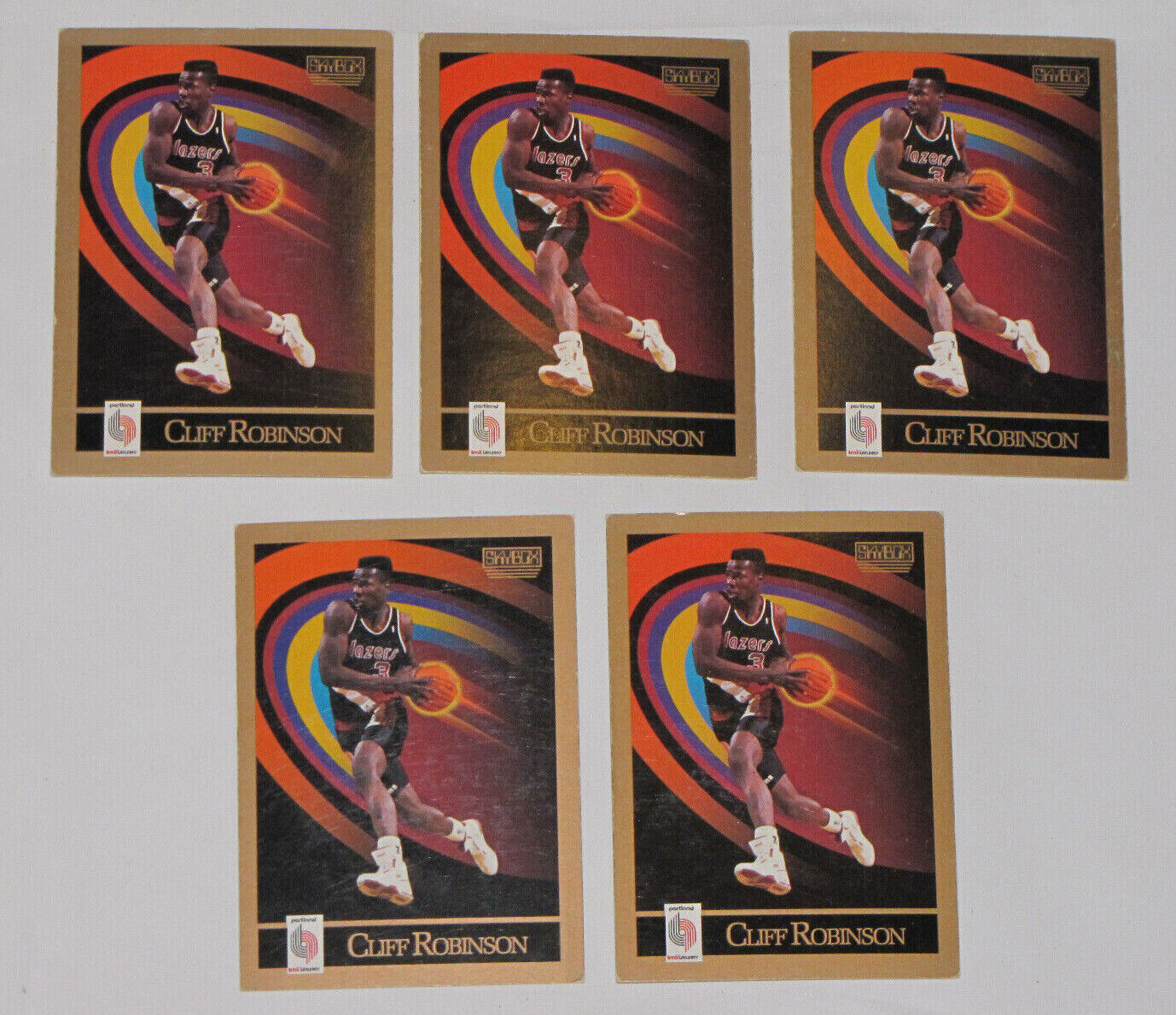 Lot Of 5 1990 SkyBox Basketball Card #239 Cliff Robinson Rookie  Без бренда - фотография #8