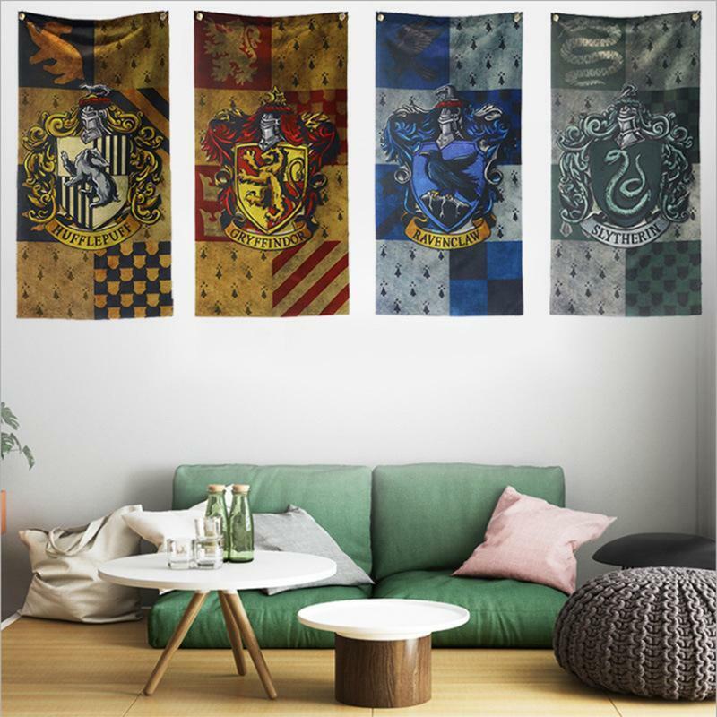 4pcs Harry Potter Banners Slytherin Garden Outdoor Flags Home Yard Decoration Unbranded