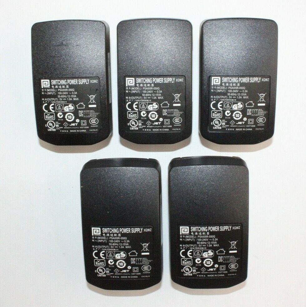 Lot of 5 Garmin Power Supply USB Wall Plug PSAI05R-050Q 100-240V 5V .3A Garmin Garmin PSAI05R-050Q