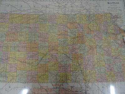 Lot 7 antique U. S. State maps Wyoming Idaho Washington Nebraska Railroads B24 Без бренда - фотография #2