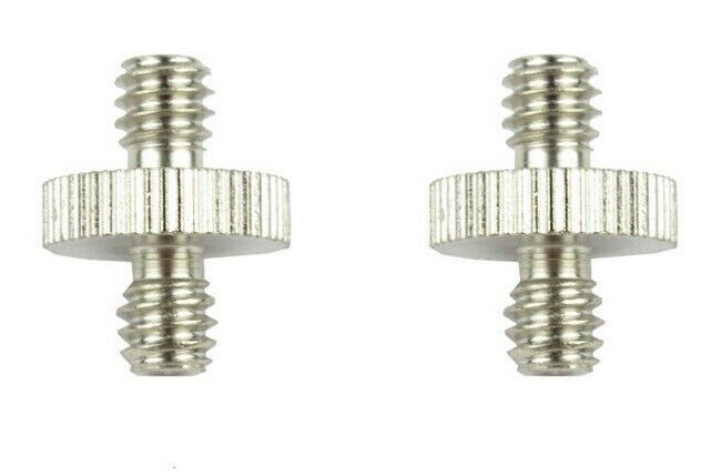 2 pcs 1/4 to 1/4" Male Threaded Screw Adapter Double Head Stud for Camera Tripod Unbranded Does not apply - фотография #2