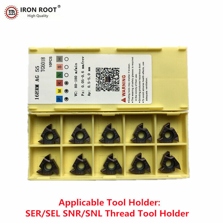 10P 16ERM AG55 TG6018  CNC Threading Insert Carbide Insert For stainless steel IRON ROOT Does Not Apply - фотография #4