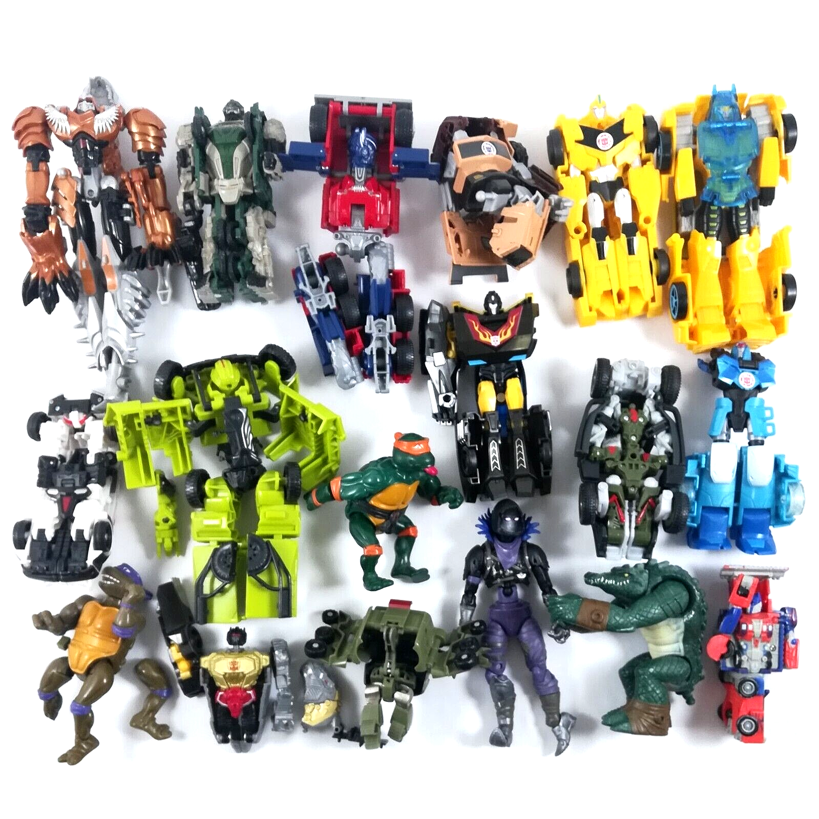 Transformers TMNT & More Action Figures Parts Repair Graveyard (Lot of 19) Assorted