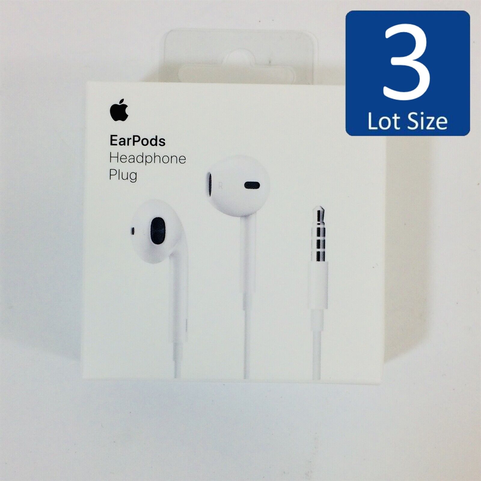 NEW Lot of 3 Genuine Apple EarPods Headset w/ Mic & Remote 3.5mm MNHF2AM/A A1472 Apple MNHF2AM/A