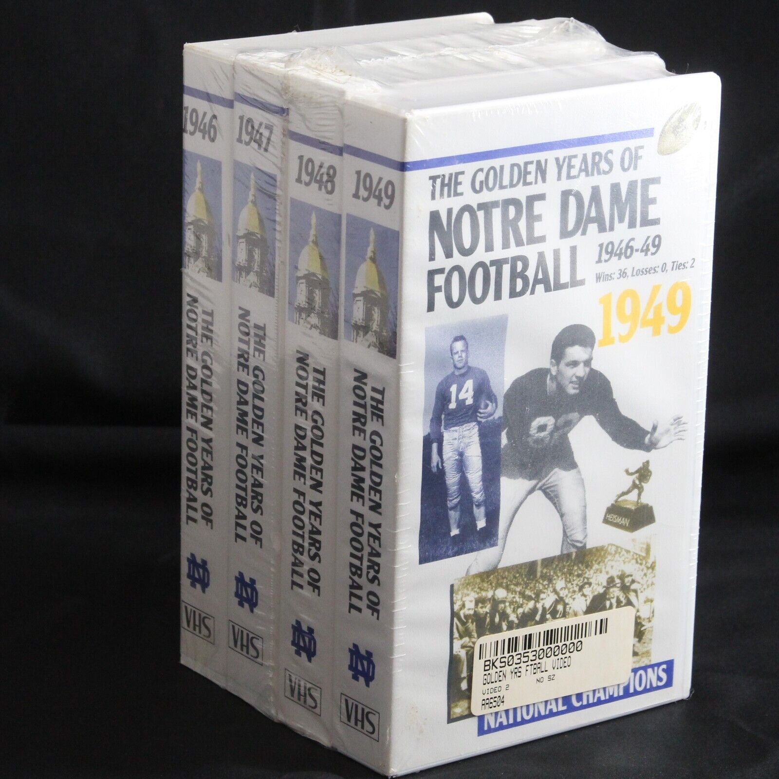 The Golden Years of Notre Dame Football 1946-49 VHS 4 Tapes Factory Sealed Без бренда