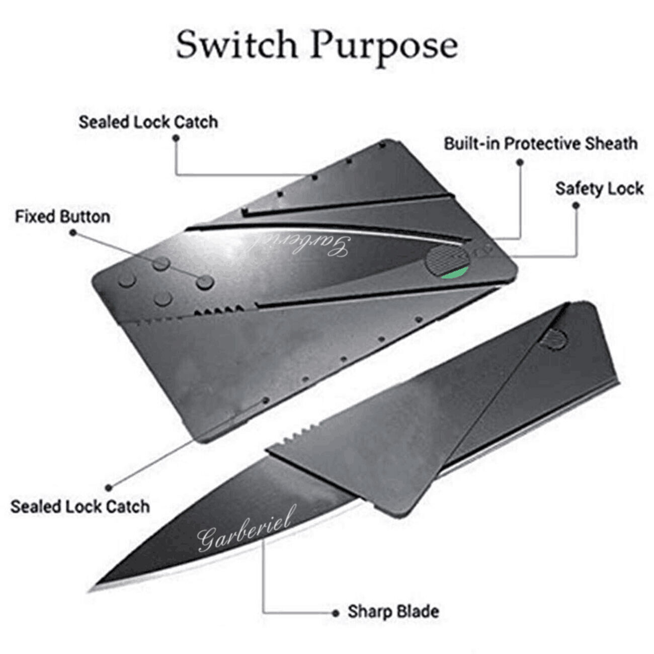 20pcs Credit Card Knives Lot Folding Wallet Thin Pocket Survival Micro Knife USA Garberiel Card Knife - фотография #2