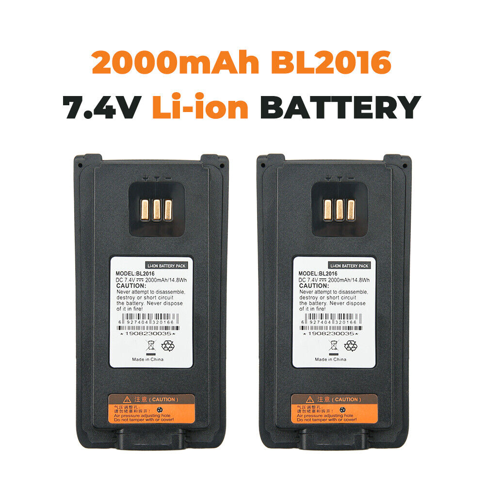 10*BL2016 Replacement 2000mAh Li-ion Battery for Hytera PD985 PD985U 2-Way Radio Vineyuan Does Not Apply - фотография #3