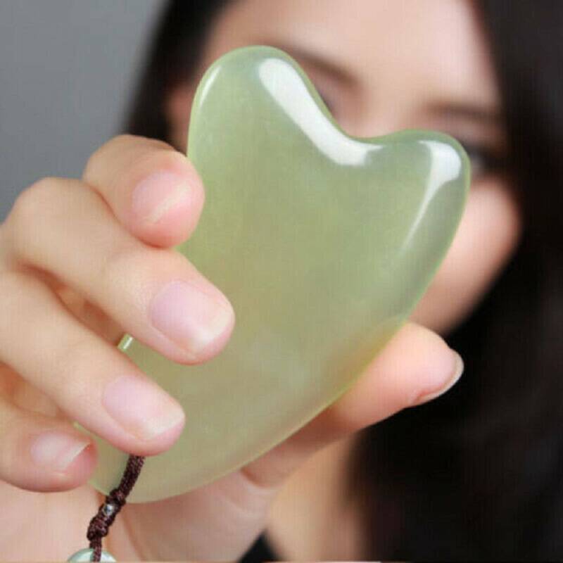 Gua Sha Natural Green Jade Quartz Crystal Stone Crystal Bodys Massage Board Tool Unbranded - фотография #4