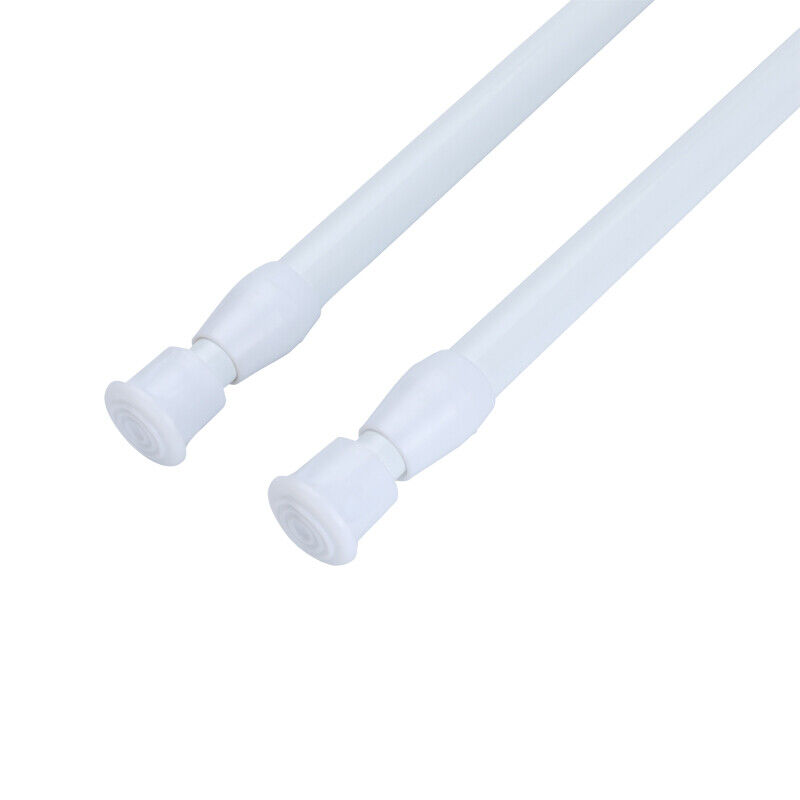 2X Adjustable Curtain Rod Bathroom Shower Tension Spring Extendable Rail White Unbranded does not apply - фотография #12