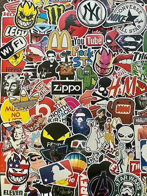 200 Skateboard Stickers Vinyl Laptop Luggage Decal Dope Sticker Lot Longboard Mix Sticker Lot Does Not Apply - фотография #2