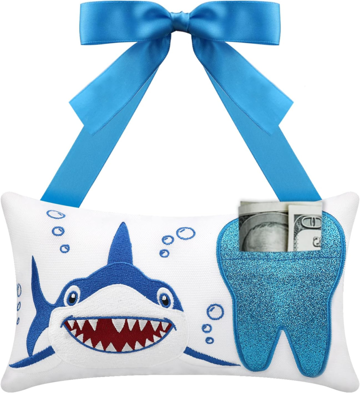 Tooth Fairy Pillow with Pocket for Girls and Boys Kids Tooth Pillow Toothfairy G Does not apply