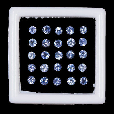 VVS 25 Pcs Natural Tanzanite 2.5mm Round Cut Top Quality Lusturous Gemstones Lot Selene Gems - фотография #3
