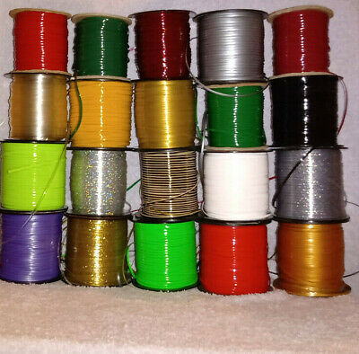 20 XMAS HOLIDAY Colors ~ 4 YDs Each ~ 80 YDs of Rexlace Plastic Lacing Gimp Lace Pepperell RX100