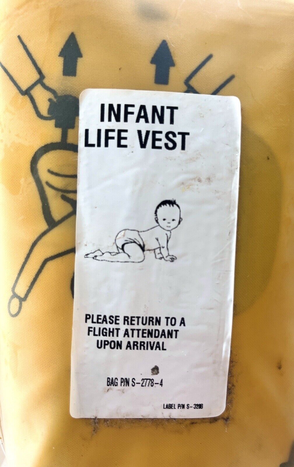 United Airlines 2020 Infant Life Vest Yellow/Black Sealed Без бренда - фотография #6