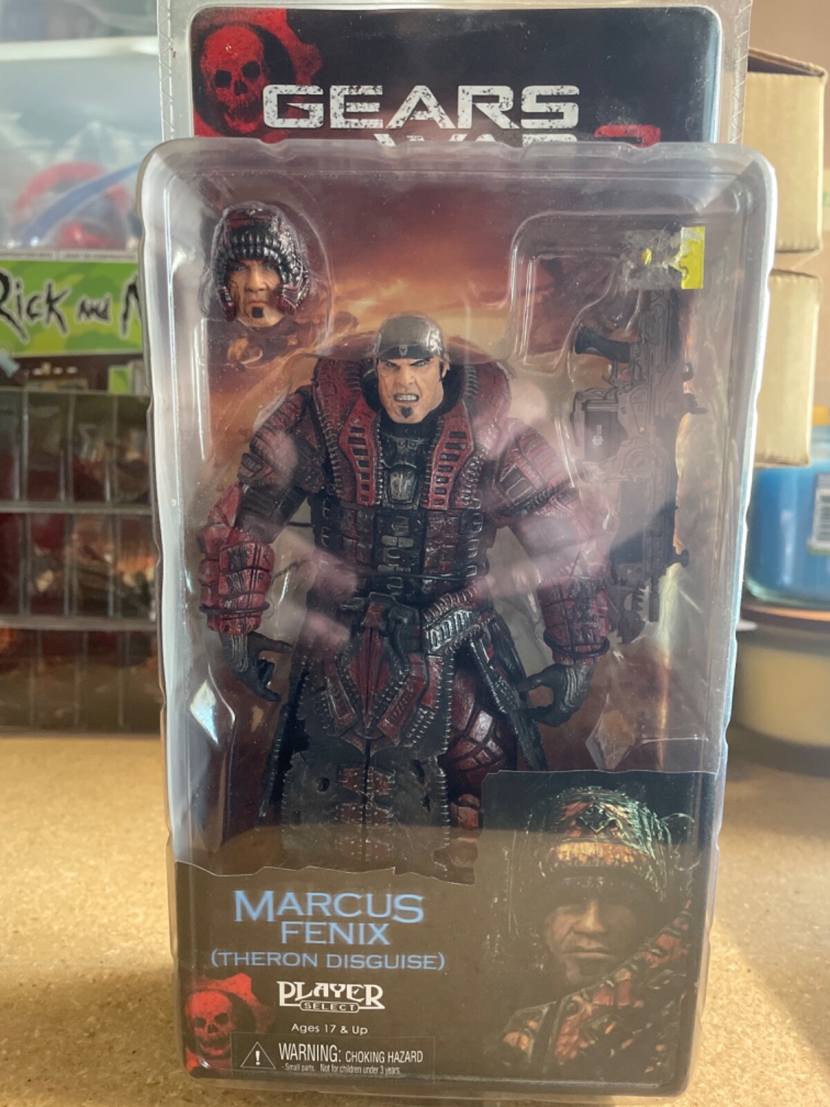 Neca Gears of war 2 Marcus in theron disguise figure still in package. NECA