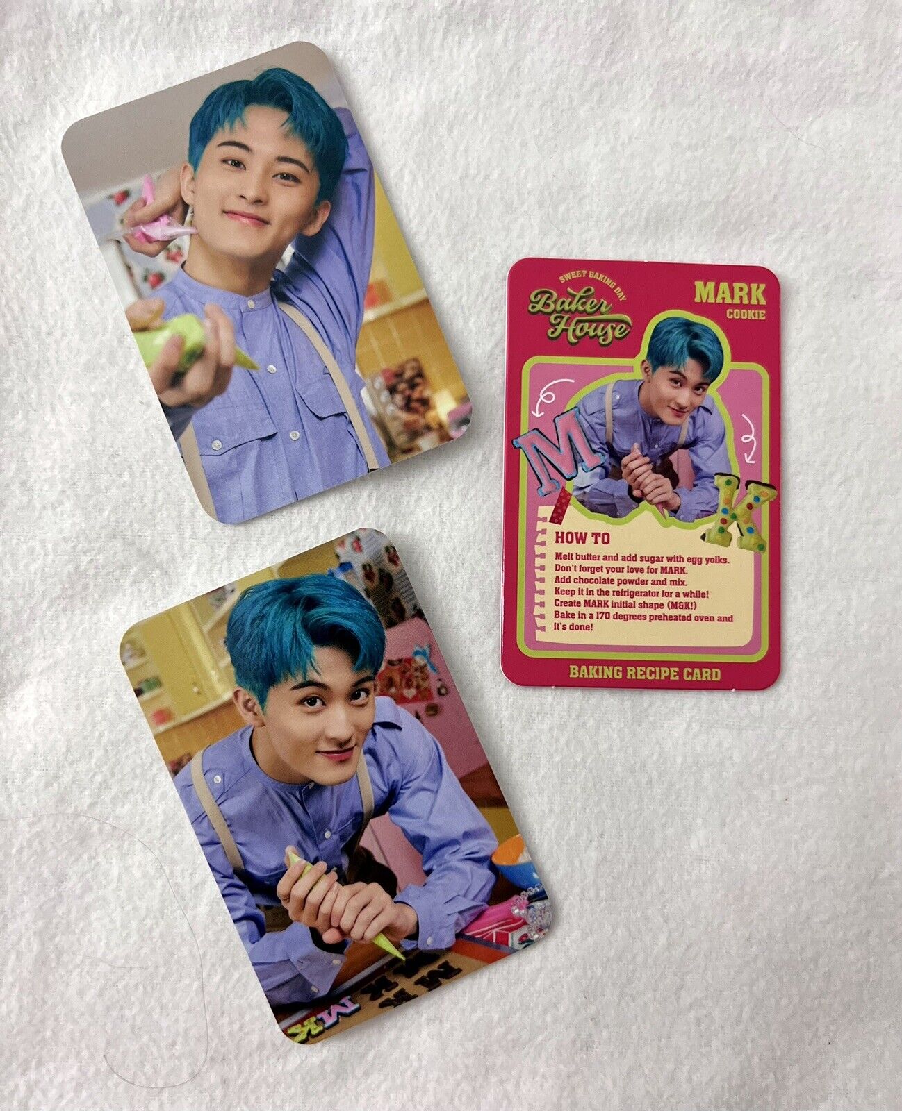 [MARK] NCT 127 Store Baker House MD Random Recipe Card Pack Photocards set 3pcs Без бренда