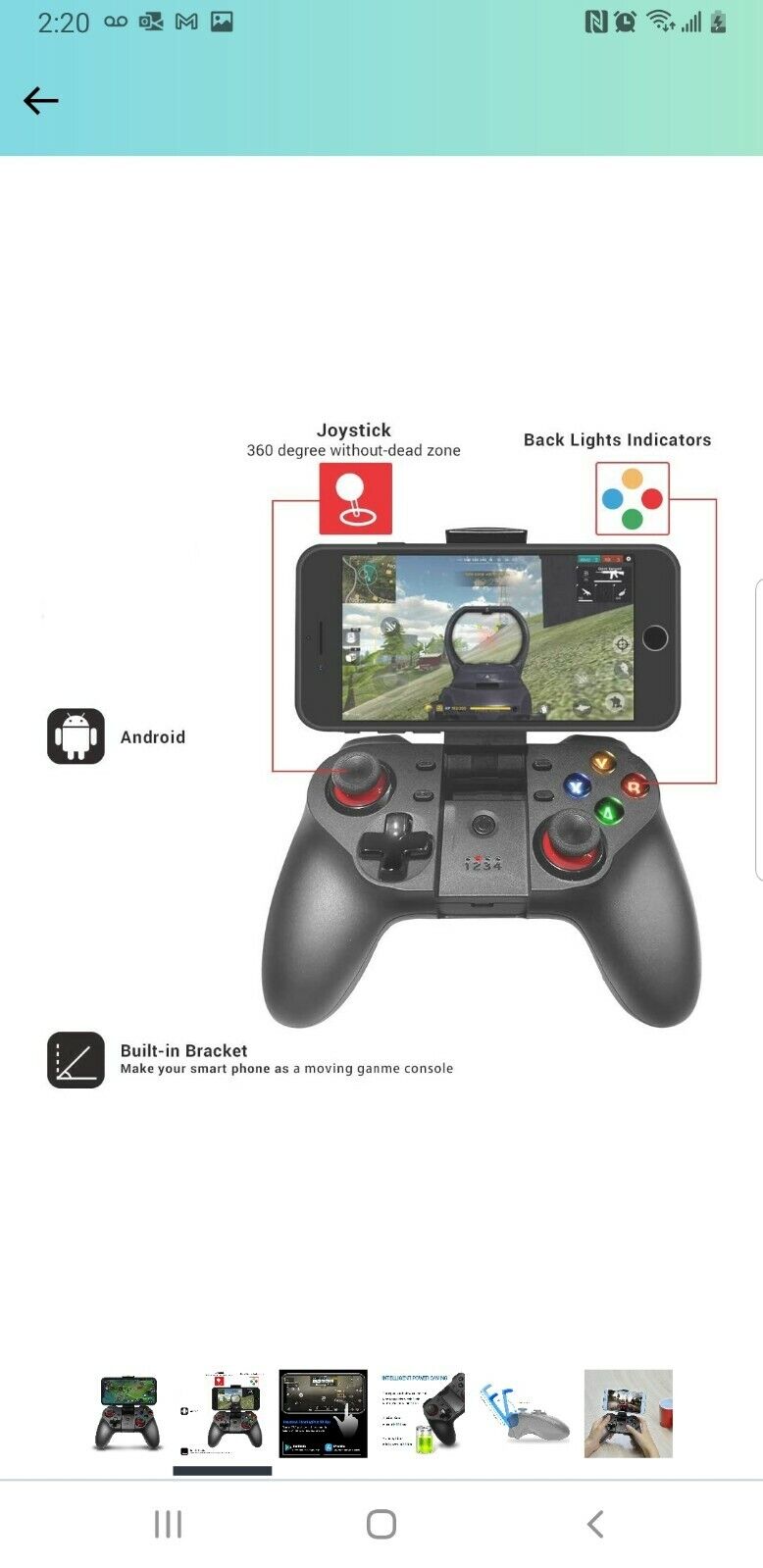 CHENGDAO Mobile Smartphone Gaming Controller Wireless Compatible Android,Tablet  Chengdao N/A - фотография #3