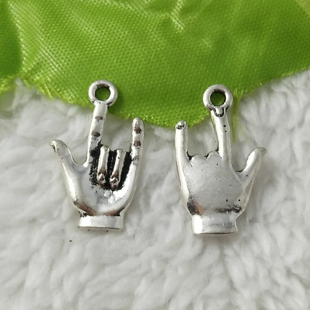 Free Ship 184 pcs tibet silver hand charms pendant 21x13mm B5246 LCWR Does not apply - фотография #2