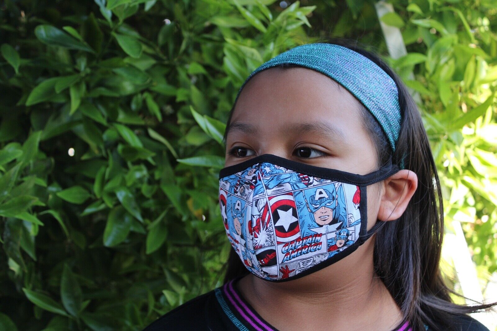 6  FACE MASK KIDS (8 TO 12 YEARS OLD) WITH POCKET COTTON FABRIC Handmade - фотография #11