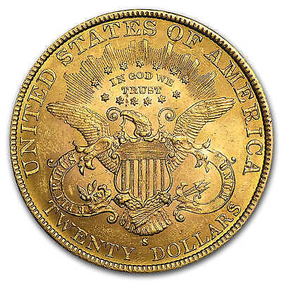 $20 Liberty Gold Double Eagle AU Random Year US Mint 132973 - фотография #2