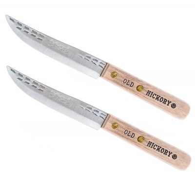 2 PACK Old Hickory Paring Kitchen Knife 4" High Carbon Steel Hickory Wood Handle Old Hickory 7504