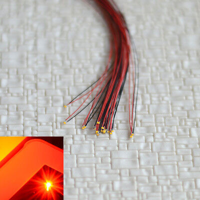 10 x pre wired SMD LEDs #0402 red nano pre-solder​ed micro lighting + resistor Unbranded Does Not Apply