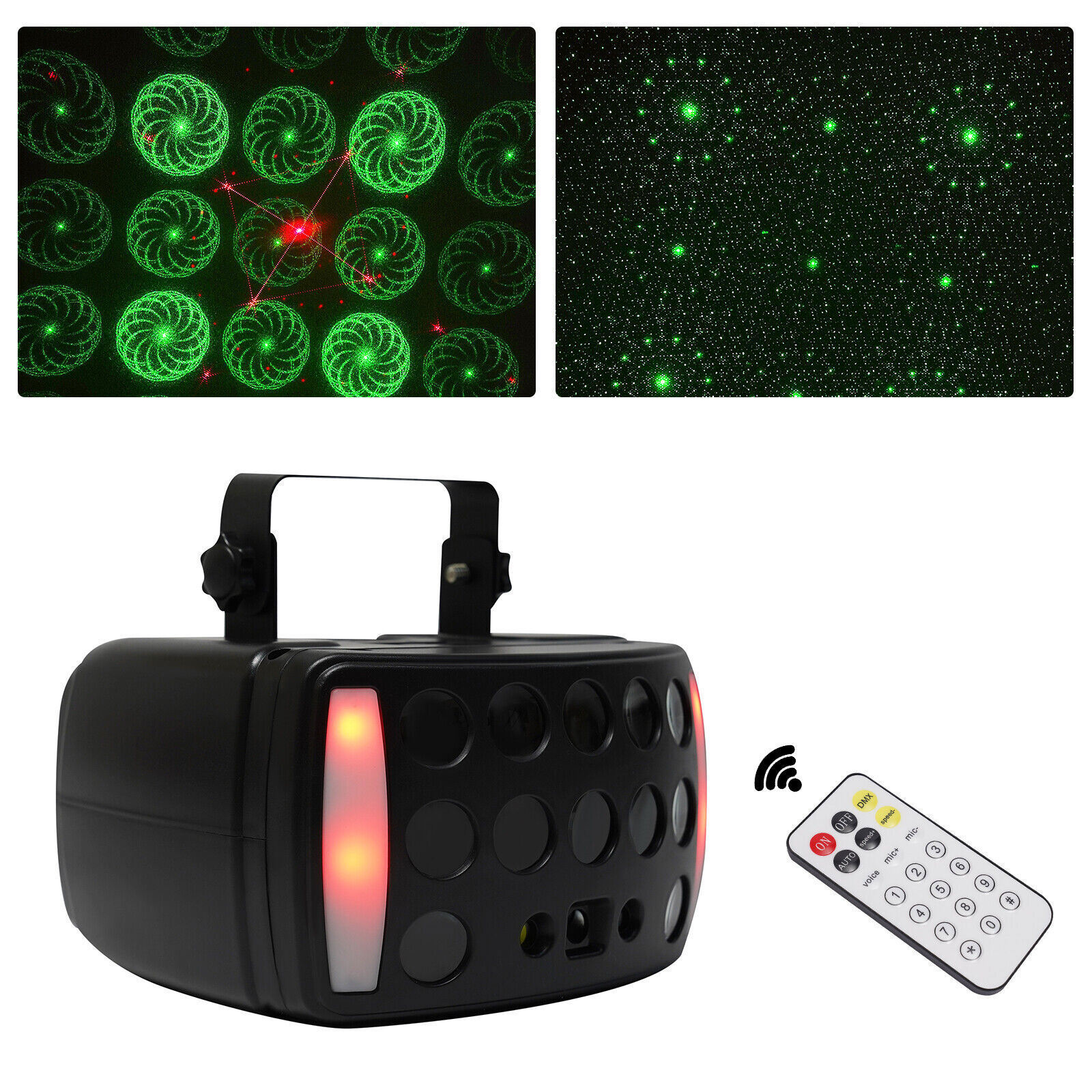 RGBW Pattern Strobe Lights LED DMX DJ Disco Party Stage Light With Remote 4-IN-1 N/A N/A - фотография #18