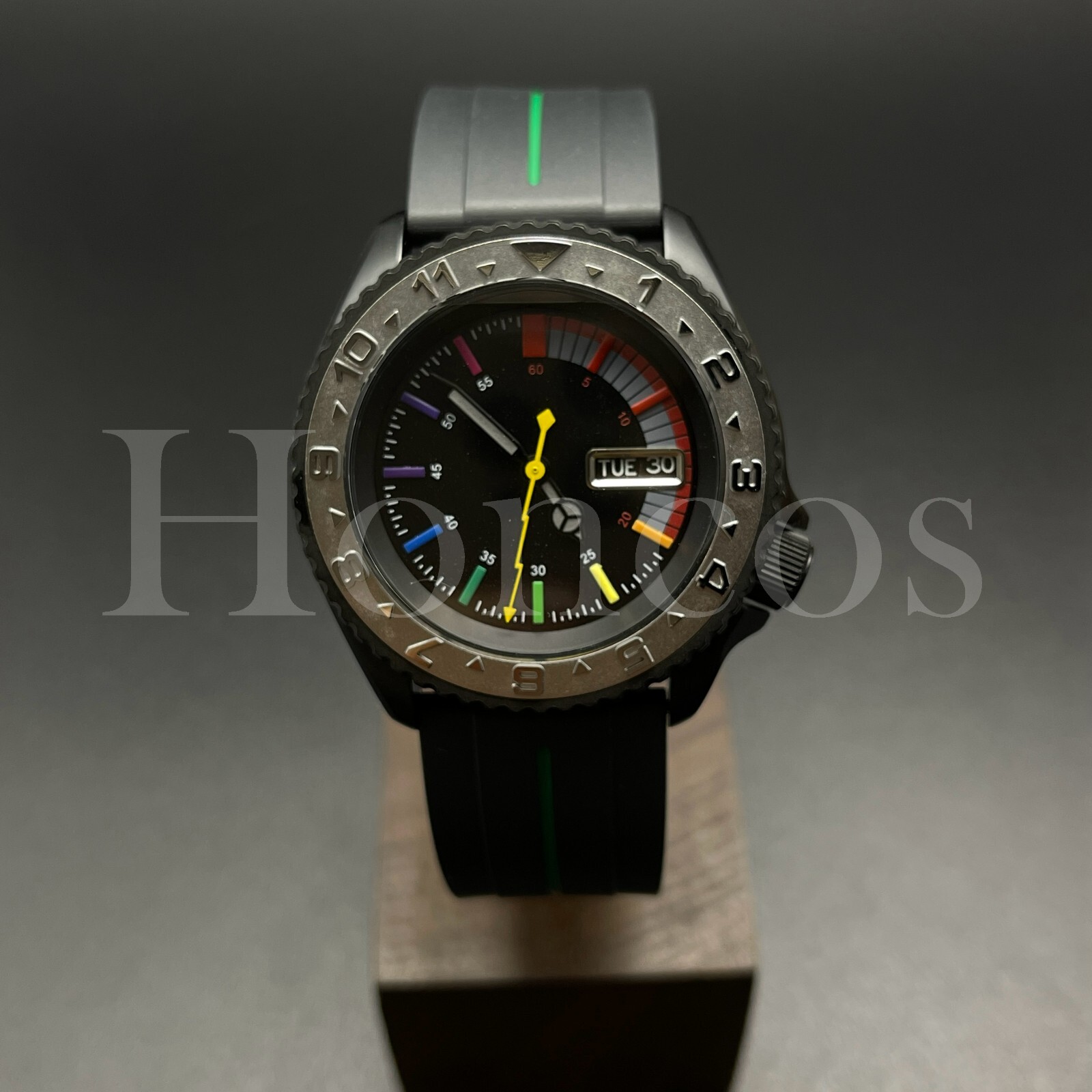 Custom Made Mods Watch SKX Style NH36 Auto Movement Silver YM 12H RB Hours B/GN Unbranded - фотография #2