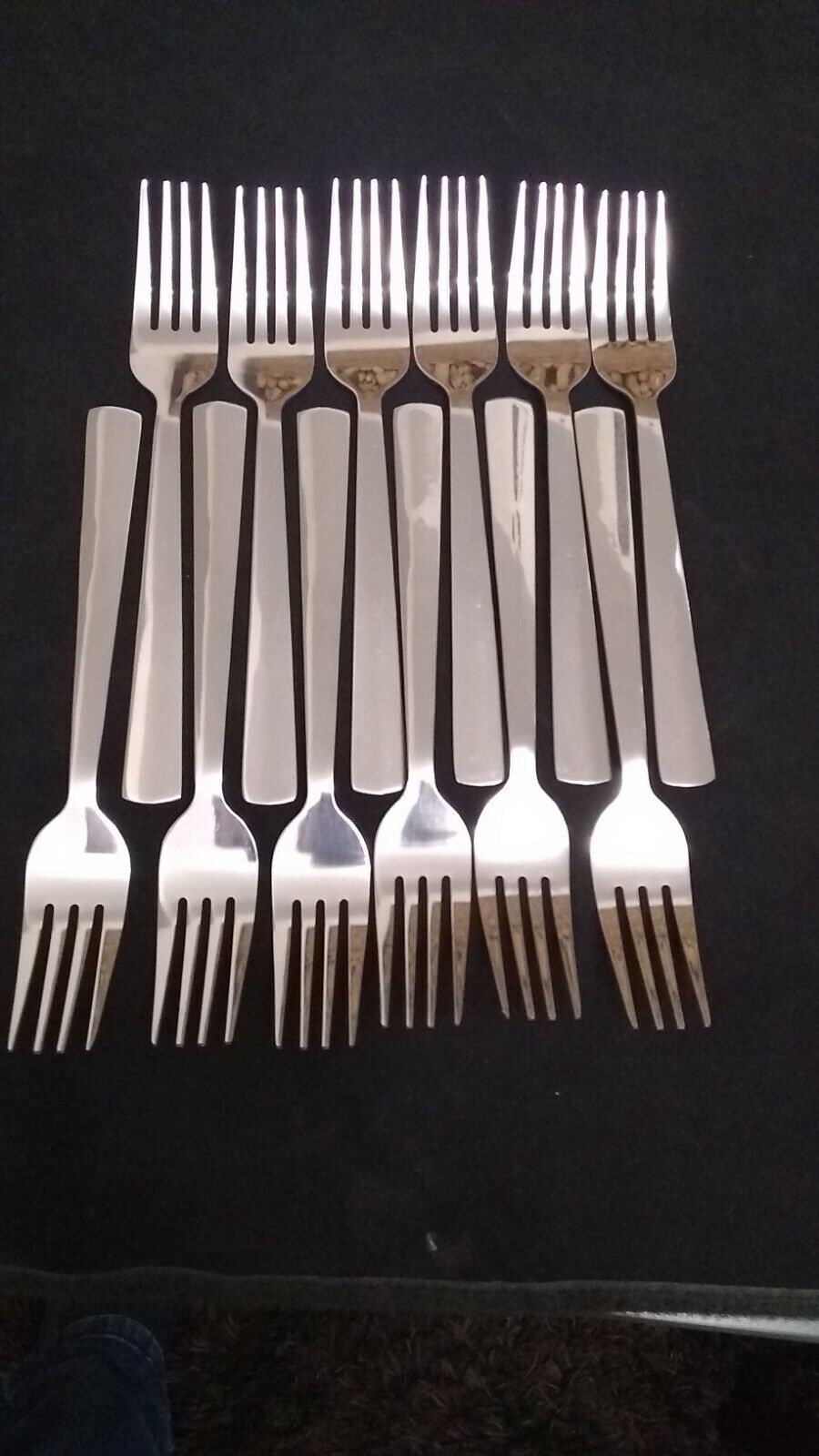 6 Heavy Dinner FORKS  Stainless Steel 8" long by3/4 inch Wide Great Quality Unbranded Fork