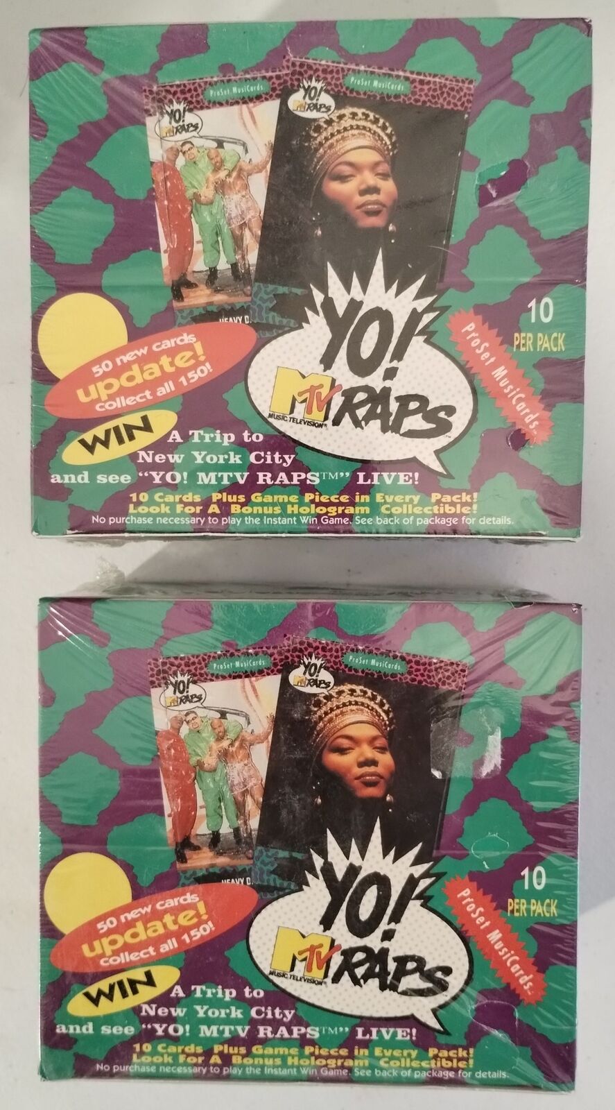 (2) 1991 PRO SET YO! MTV RAPS SERIES 2 UPDATE BOXES SEALED 36 PACKS PER BOX x2 Без бренда - фотография #2