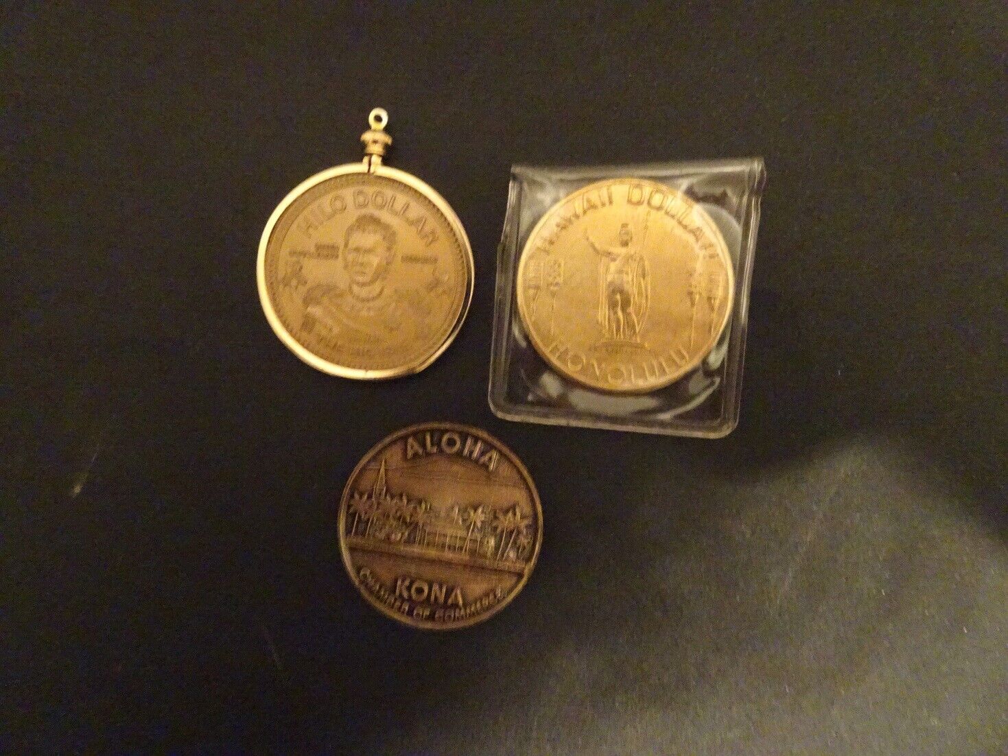 3 Coins 1976 Hawaii Dollar  Chamber of Commerce  without box Pre-owned Vintage Без бренда