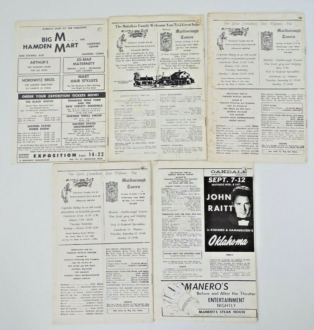 Oakdale Musical Theatre Booklet Programs Wallingford Connecticut Lot of 5  Без бренда - фотография #5