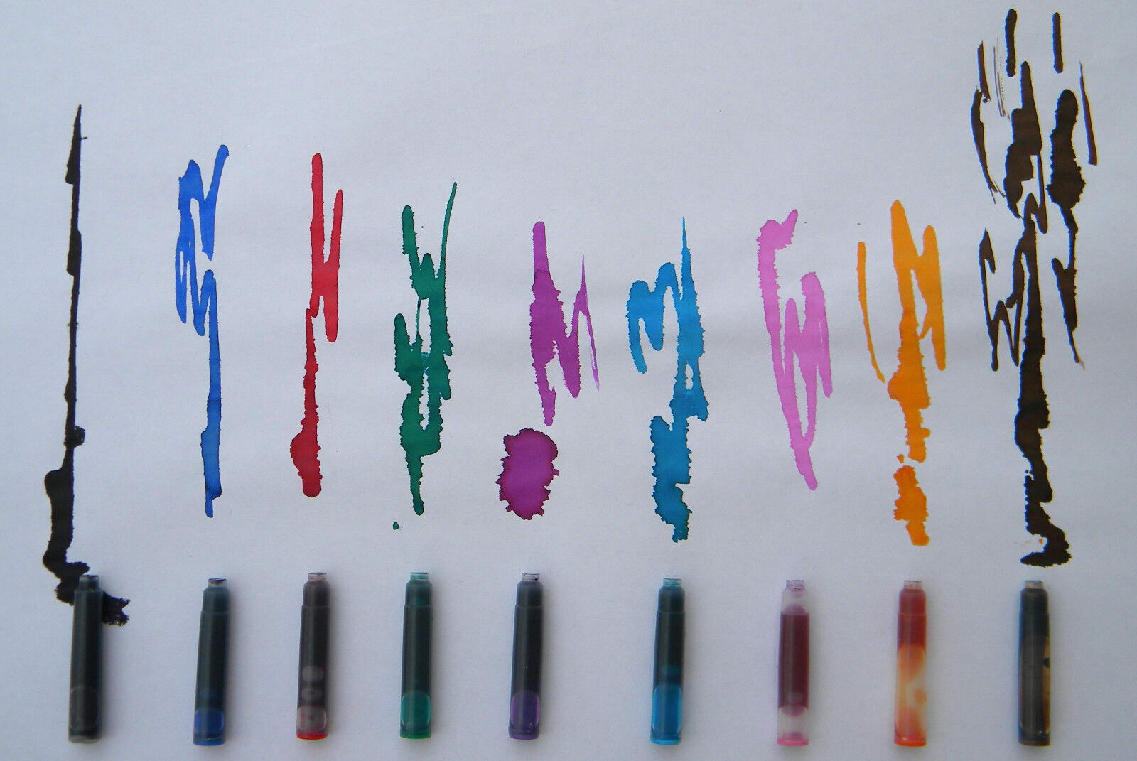 100 Fountain Pen Ink Cartridges, Standard International Size, ( avl in 9 colors Без бренда - фотография #3
