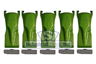 Bucket Tooth | Super-V Vertilok | ESCO Style | With Flex Pins | V23SYL | 5 Pack Industrial Supply V23SYL-5PK