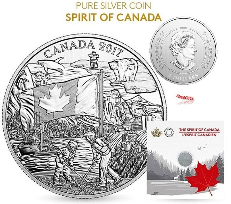 2017 CANADA 150 SILVER COIN & SET plus 2015 CANADA FLAG SILVER COIN & STAMP   Без бренда - фотография #2