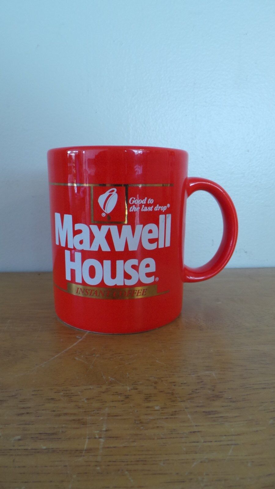 Rare Vintage 1980's Instant MAXWELL HOUSE Coffee Cup/Mug 12 oz. Japan ~ Red Без бренда