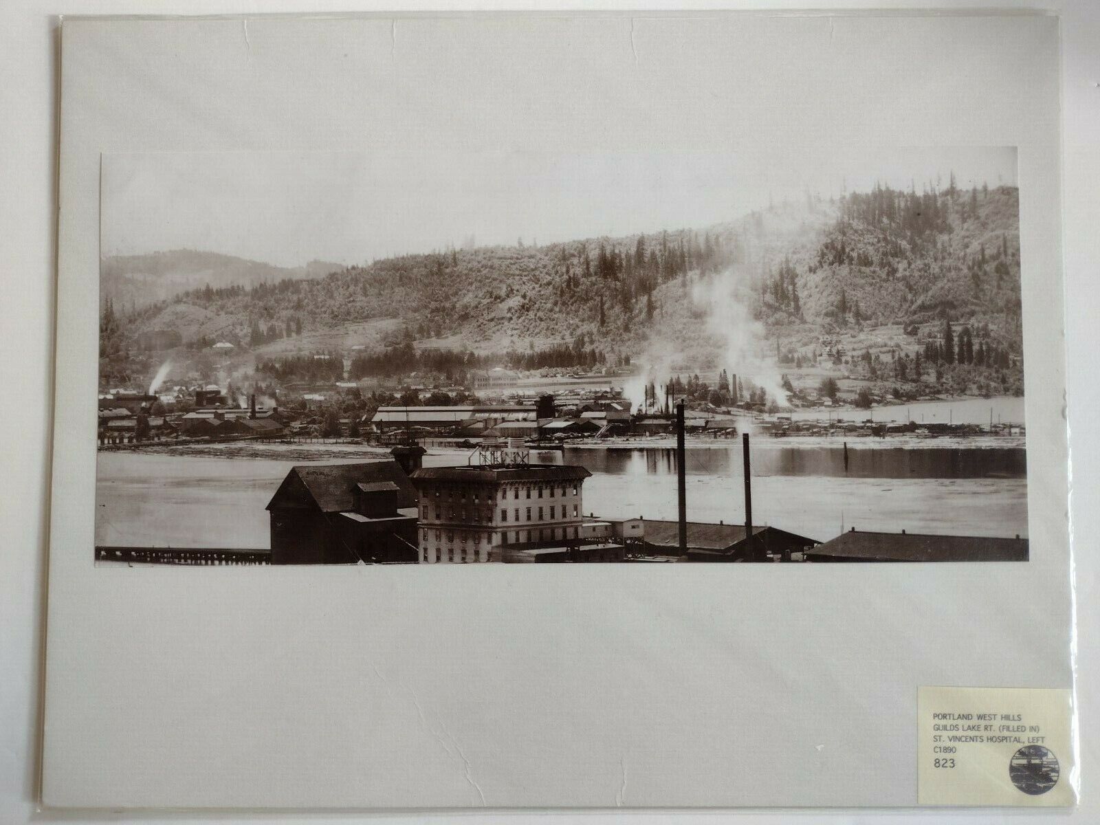 B/W Photo 1890 Portland Oregon West Hills Guilds Lake #823 Alex Blendl / vintage Без бренда - фотография #12