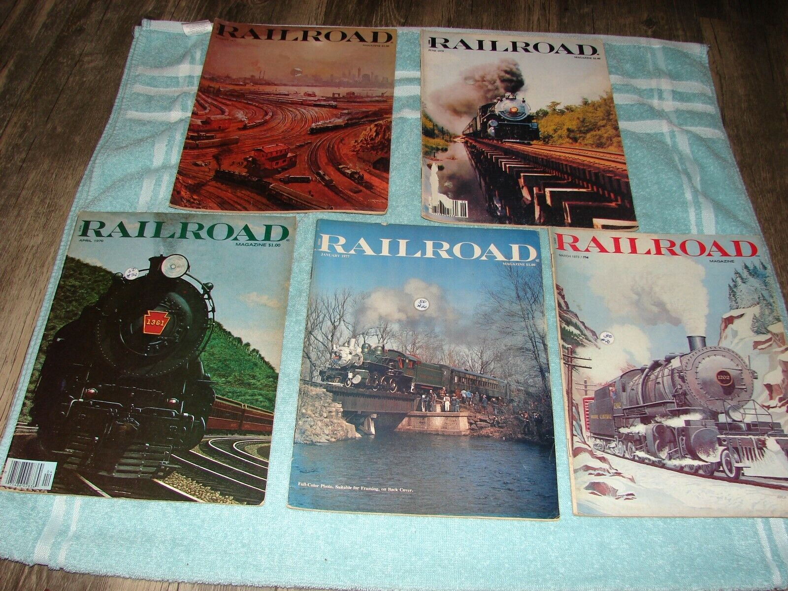 lot of {9} vintage 60's & 70's  magazines {railroad magazine} transportation - фотография #2