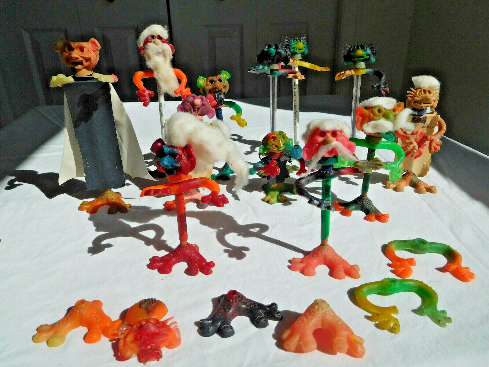 Thingmaker CREEPLE PEEPLE 12 COMPLETE w/outfits plus extras vtg 1965 standing up Mattel