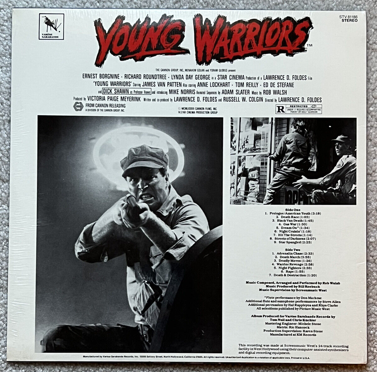 YOUNG WARRIORS Movie Soundtrack ROB WALSH Vinyl LP Varese Sarabande SEALED Без бренда - фотография #2