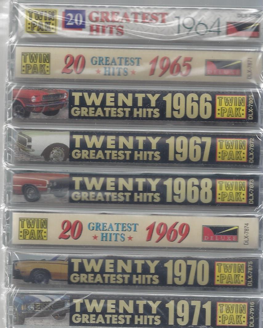 160 GREATEST HITS 60's/70's POP Rock COUNTRY Blues RARE  NEW 8-CASSETTE Set Без бренда